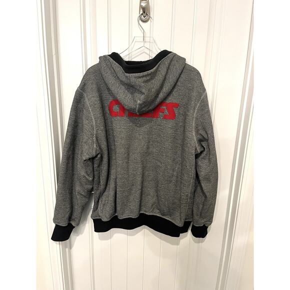 Kansas City KC Chiefs NFL Proline Gray Full Zip Hoodie Sweatshirt Mens XL Jacket - Picture 10 of 10